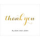 White Thank You Foldover Foil Stamped Note Cards with Lined Envelopes Image 3 of 4
